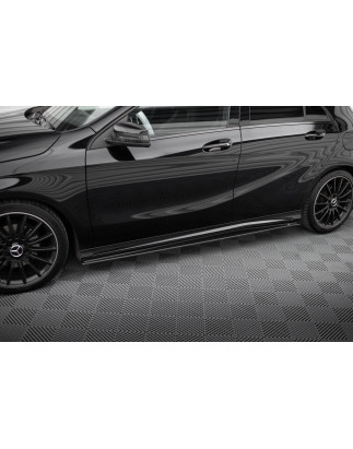Diffusori minigonne street pro Mercedes-Benz A AMG-Line W176 Facelift (Cod. M-MEA176FAMGLINECNC-SD1B