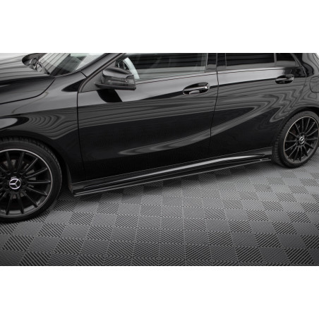 Diffusori minigonne street pro Mercedes-Benz A AMG-Line W176 Facelift (Cod. M-MEA176FAMGLINECNC-SD1B