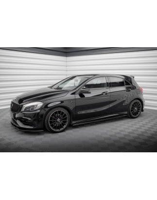 Diffusori minigonne street pro Mercedes-Benz A AMG-Line W176 Facelift (Cod. M-MEA176FAMGLINECNC-SD1B