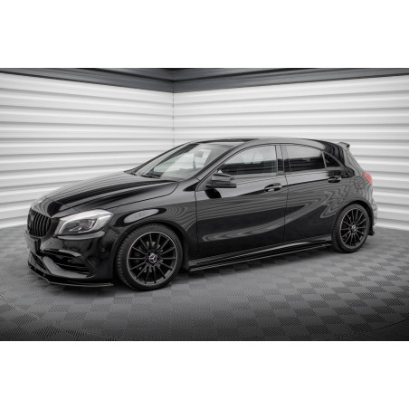 Diffusori minigonne street pro Mercedes-Benz A AMG-Line W176 Facelift (Cod. M-MEA176FAMGLINECNC-SD1B
