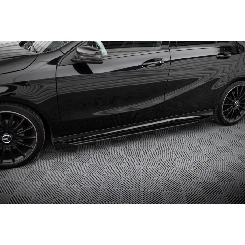 Diffusori minigonne street pro + Flaps Mercedes-Benz A AMG-Line W176 Facelift (Cod. M-MEA176FAMGLINE