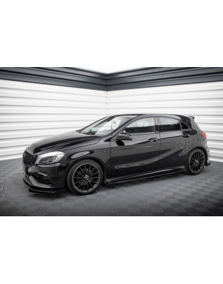 Diffusori minigonne street pro + Flaps Mercedes-Benz A AMG-Line W176 Facelift (Cod. M-MEA176FAMGLINE