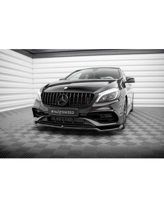 SPLITTER ANTERIORE V.1 Mercedes-Benz A AMG-Line W176 Facelift (Cod. M-ME-A-176F-AMGLINE-FD1G)