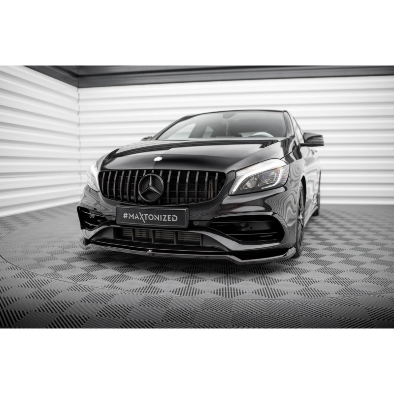 SPLITTER ANTERIORE V.1 Mercedes-Benz A AMG-Line W176 Facelift (Cod. M-ME-A-176F-AMGLINE-FD1G)