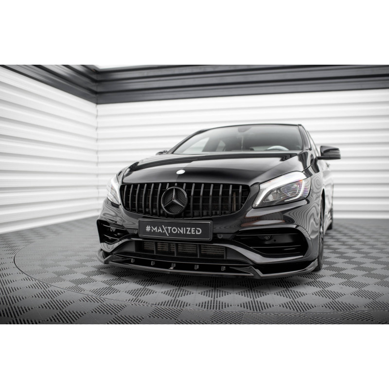 SPLITTER ANTERIORE V.2 Mercedes-Benz A AMG-Line W176 Facelift (Cod. M-ME-A-176F-AMGLINE-FD2G)