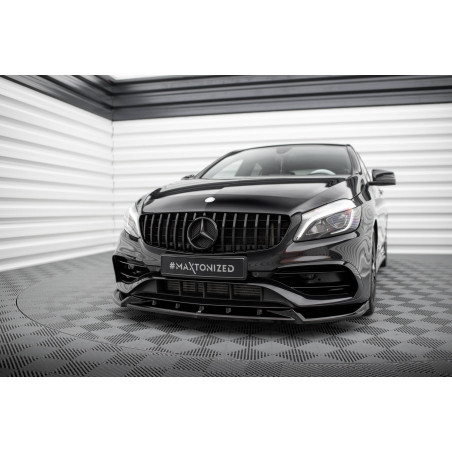 SPLITTER ANTERIORE V.2 Mercedes-Benz A AMG-Line W176 Facelift (Cod. M-ME-A-176F-AMGLINE-FD2G)