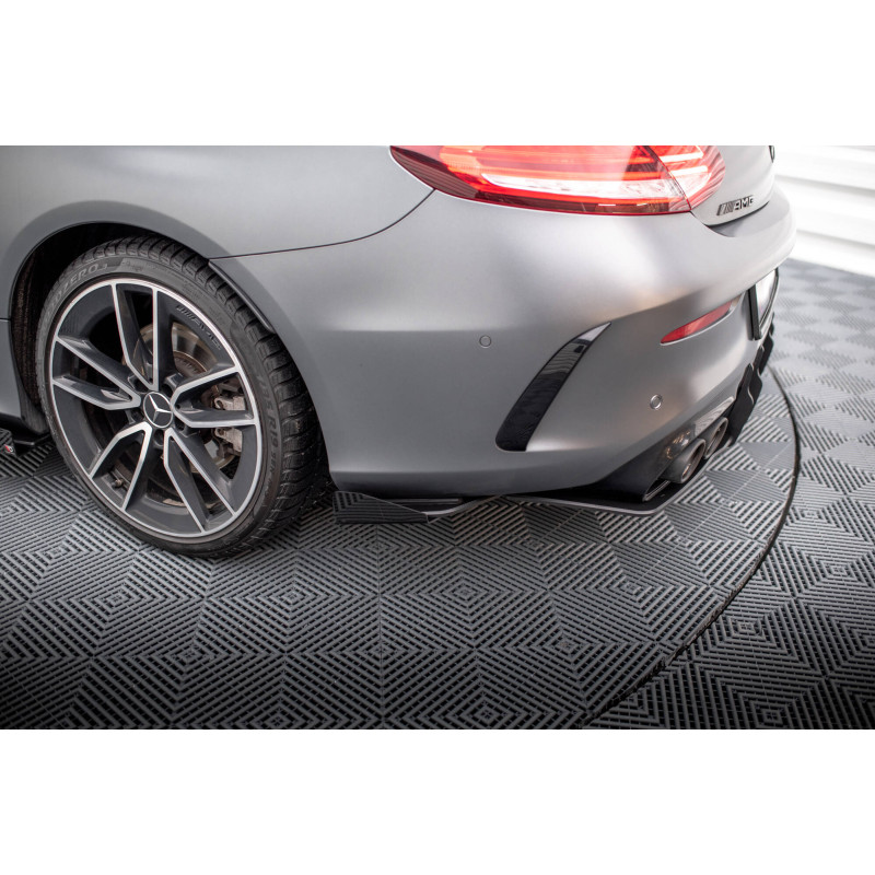 Splitters posteriori laterali + Flaps Mercedes-AMG C43 C205  Facelift / A205 Facelift (Cod. M-MEC205