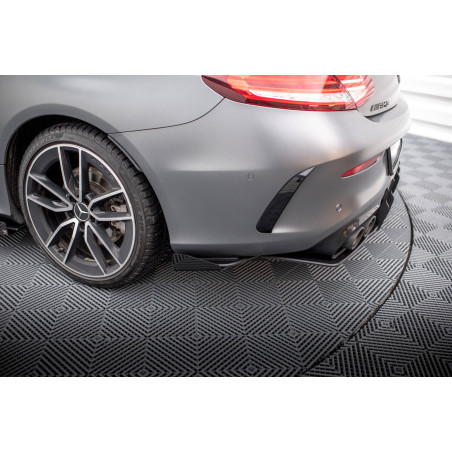 Splitters posteriori laterali + Flaps Mercedes-AMG C43 C205  Facelift / A205 Facelift (Cod. M-MEC205