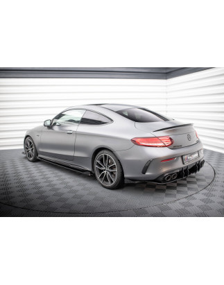 Splitters posteriori laterali + Flaps Mercedes-AMG C43 C205  Facelift / A205 Facelift (Cod. M-MEC205
