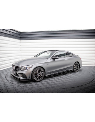 Diffusori minigonne  + Flaps Mercedes-AMG C43 C205  Facelift / A205 Facelift (Cod. M-MEC205F43CCNC-S