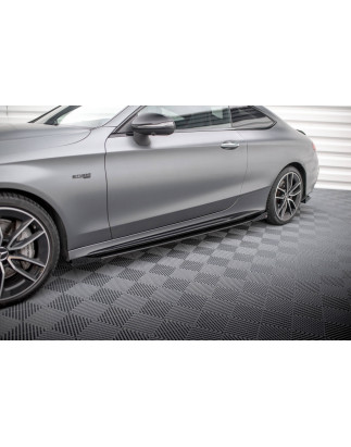 Diffusori minigonne  + Flaps Mercedes-AMG C43 C205  Facelift / A205 Facelift (Cod. M-MEC205F43CCNC-S