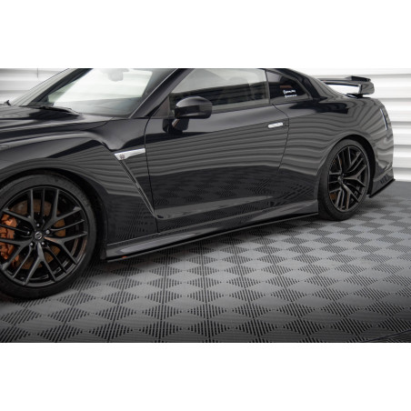 Diffusori minigonne street pro Nissan GTR R35 Facelift (Cod. M-NIGTR4F3CNC-SD1B)