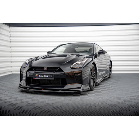 SPLITTER ANTERIORE V.1 Nissan GTR R35 Facelift (Cod. M-NI-GTR-4F3-FD1G)