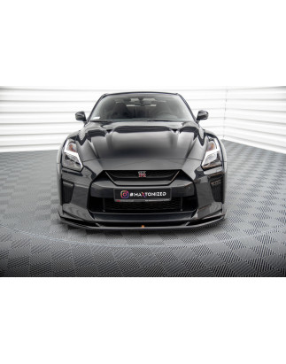 SPLITTER ANTERIORE V.1 Nissan GTR R35 Facelift (Cod. M-NI-GTR-4F3-FD1G)