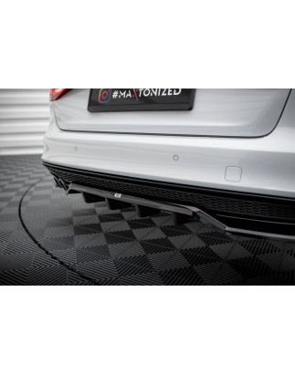 Splitter posteriore (con barre verticali) Audi A4 Competition B8 Facelift (Cod. M-AU-A4-B8F-COMP-RSD