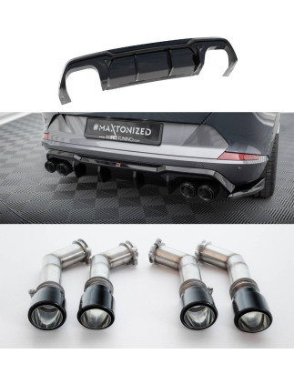 Sottoparaurti posteriore V.3 + scarico Tips Cupra Formentor VZ Mk1 / Mk1 Facelift (Cod. M-CU-FO-1-RS