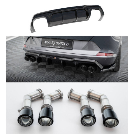 Sottoparaurti posteriore V.3 + scarico Tips Cupra Formentor VZ Mk1 / Mk1 Facelift (Cod. M-CU-FO-1-RS