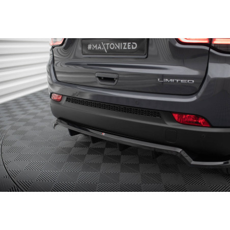 Splitter posteriore (con barre verticali) Jeep Compass Limited Mk2 Facelift (Cod. M-JE-CO-2-RD1G+RD2