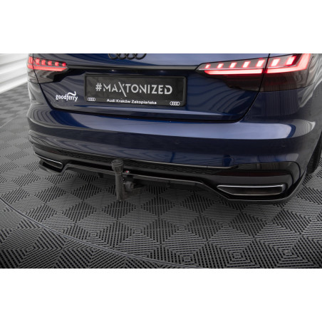 Splitter posteriore (con barre verticali) V.2 Audi A4 S-Line B9 Facelift (Cod. M-AU-A4-B9F-SLINE-RD3