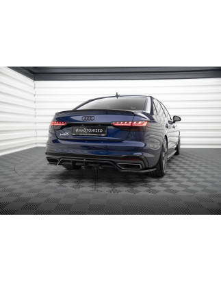 Splitter posteriore (con barre verticali) V.2 Audi A4 S-Line B9 Facelift (Cod. M-AU-A4-B9F-SLINE-RD3