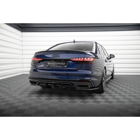 Splitter posteriore (con barre verticali) V.2 Audi A4 S-Line B9 Facelift (Cod. M-AU-A4-B9F-SLINE-RD3