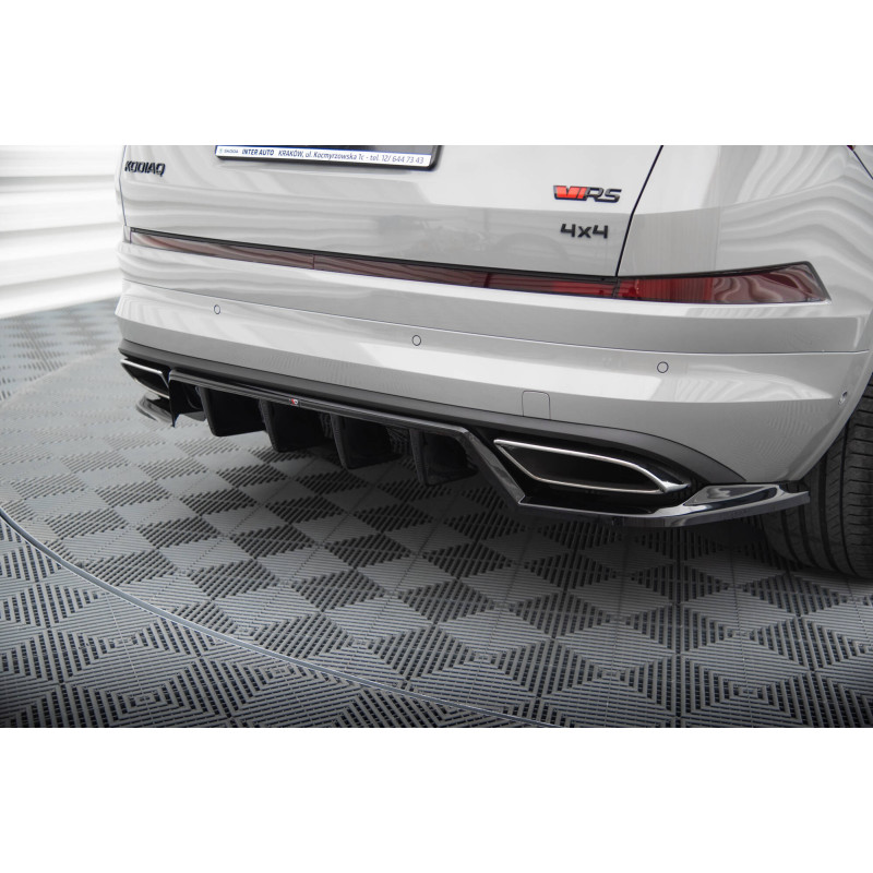 Splitter posteriore (con barre verticali) Skoda Kodiaq RS Mk1 / Mk1 Facelift (Cod. M-SK-KO-1F-RS-RD1