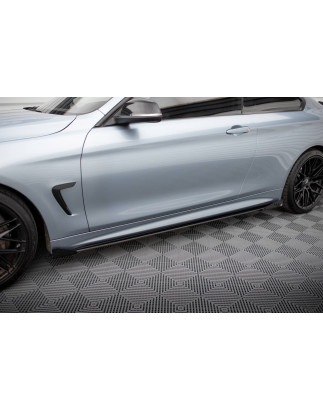 Diffusori minigonne street pro + Flaps BMW 4  M-Pack F32 / F36 / F33  (Cod. M-BM4F32MPACKCNC-SD2B+SF