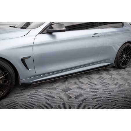 Diffusori minigonne street pro + Flaps BMW 4  M-Pack F32 / F36 / F33  (Cod. M-BM4F32MPACKCNC-SD2B+SF