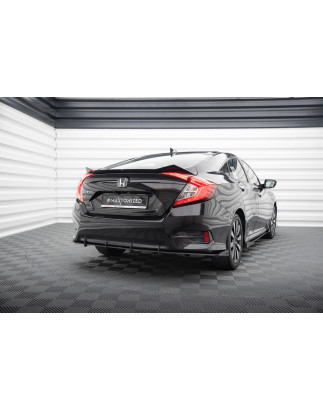 Splitters posteriori laterali Street Pro + Flaps Honda Civic Mk10 (Cod. M-HOCI10CNC-RS1B+RSF1G)