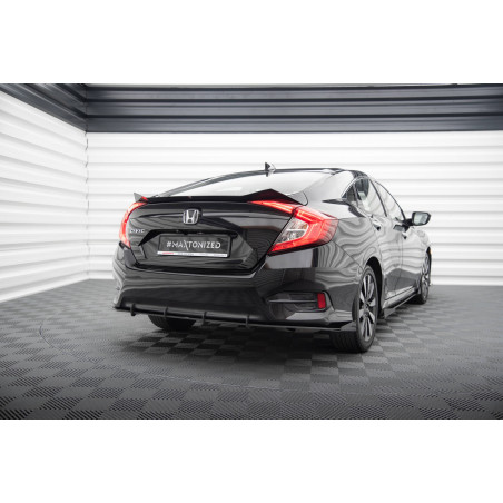 Splitters posteriori laterali Street Pro + Flaps Honda Civic Mk10 (Cod. M-HOCI10CNC-RS1B+RSF1G)