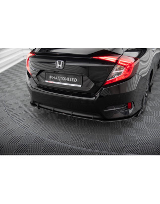 Splitters posteriori laterali Street Pro + Flaps Honda Civic Mk10 (Cod. M-HOCI10CNC-RS1B+RSF1G)