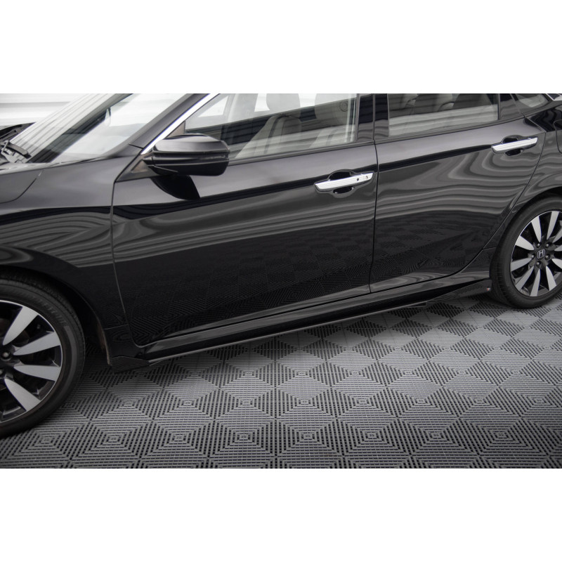 Diffusori minigonne street pro + Flaps Honda Civic Mk10 (Cod. M-HOCI10CNC-SD1B+SF1G)