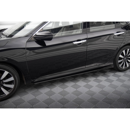 Diffusori minigonne street pro + Flaps Honda Civic Mk10 (Cod. M-HOCI10CNC-SD1B+SF1G)
