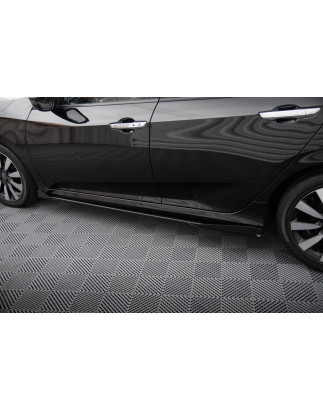 Diffusori minigonne street pro + Flaps Honda Civic Mk10 (Cod. M-HOCI10CNC-SD1B+SF1G)