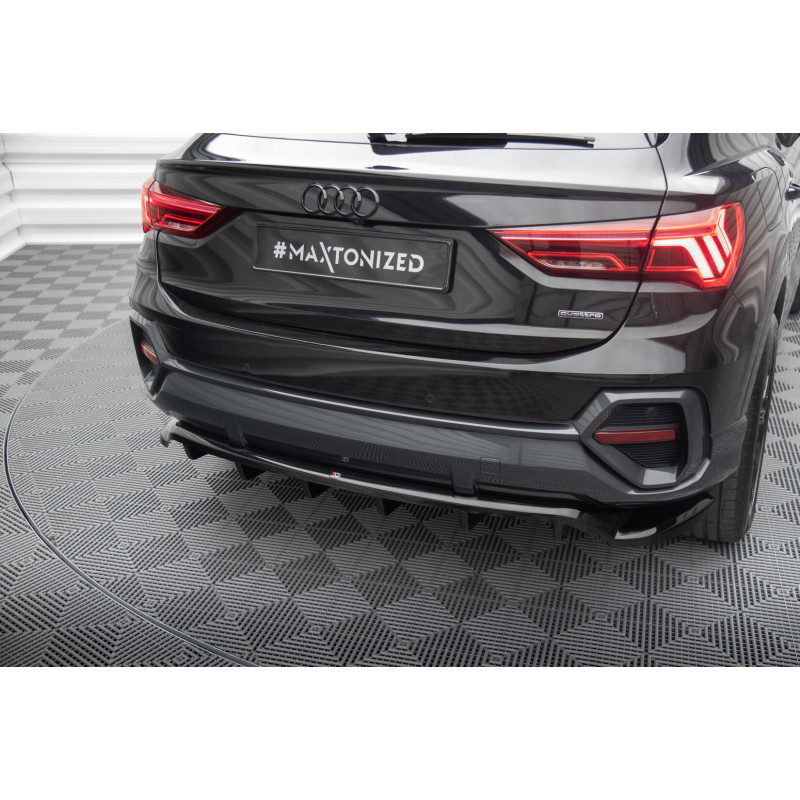 Splitter posteriore (con barre verticali) Audi Q3 Sportback F3 (Cod. M-AU-Q3-2-SB-RD1G+RD2G)