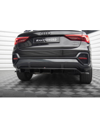 Splitter posteriore (con barre verticali) Audi Q3 Sportback F3 (Cod. M-AU-Q3-2-SB-RD1G+RD2G)