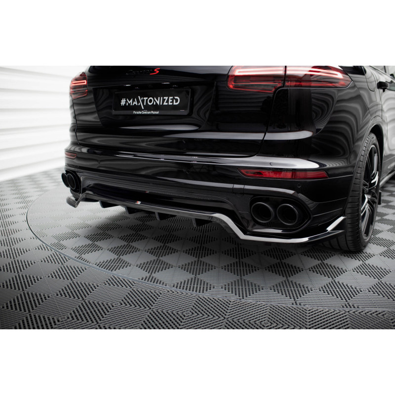 Splitter posteriore (con barre verticali) Porsche Cayenne Mk2 Facelift (Cod. M-PO-CAY-2F-RD1G+RD2G)