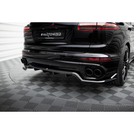 Splitter posteriore (con barre verticali) Porsche Cayenne Mk2 Facelift (Cod. M-PO-CAY-2F-RD1G+RD2G)