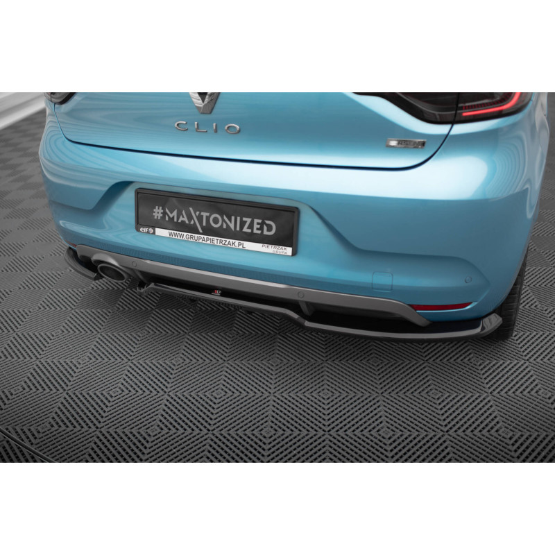 Splitter posteriore (con barre verticali) Renault Clio R.S. Line Mk5 (Cod. M-RE-CL-5-RSLINE-RSD1G+RD