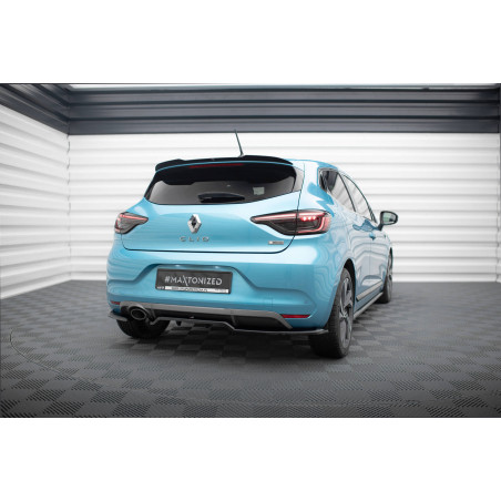 Splitter posteriore (con barre verticali) Renault Clio R.S. Line Mk5 (Cod. M-RE-CL-5-RSLINE-RSD1G+RD