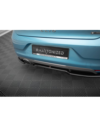 Splitter posteriore (con barre verticali) Renault Clio R.S. Line Mk5 (Cod. M-RE-CL-5-RSLINE-RSD1G+RD