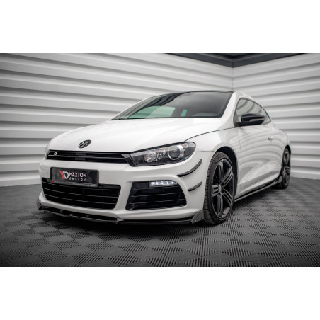 SPLITTER ANTERIORE V.3 + Flaps Volkswagen Scirocco R Mk3 (Cod. M-VW-SC-3-R-FD3G+FSF1B)