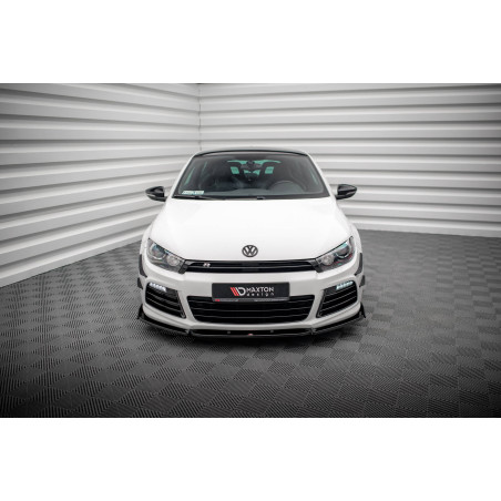 SPLITTER ANTERIORE V.3 + Flaps Volkswagen Scirocco R Mk3 (Cod. M-VW-SC-3-R-FD3G+FSF1B)