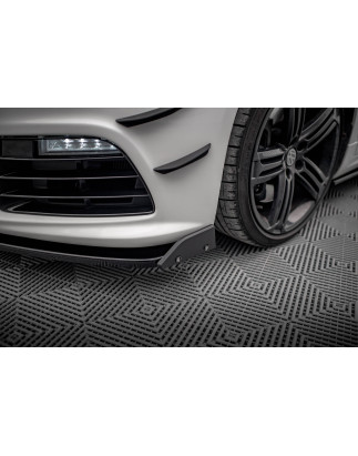 SPLITTER ANTERIORE V.3 + Flaps Volkswagen Scirocco R Mk3 (Cod. M-VW-SC-3-R-FD3G+FSF1B)
