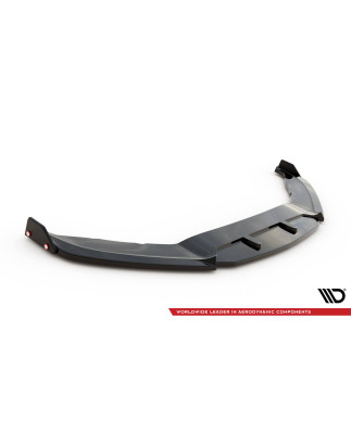 SPLITTER ANTERIORE V.3 + Flaps Volkswagen Scirocco R Mk3 (Cod. M-VW-SC-3-R-FD3G+FSF1B)