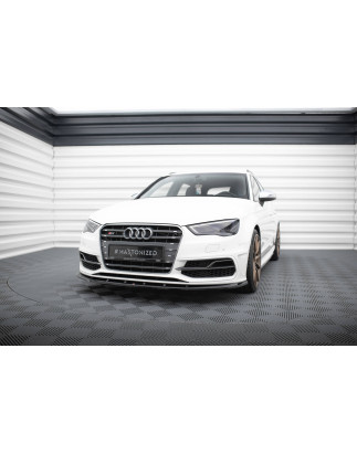 SPLITTER ANTERIORE V.1 Audi S3 / A3 S-Line Sportback /  8V (Cod. M-AU-S3-8V-SB-FD1G)