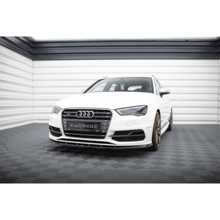 SPLITTER ANTERIORE V.1 Audi S3 / A3 S-Line Sportback /  8V (Cod. M-AU-S3-8V-SB-FD1G)