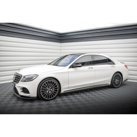 Diffusori minigonne Mercedes-Benz S Long AMG-Line W222  (Cod. M-ME-S-222F-AMGLINE-SD1G)