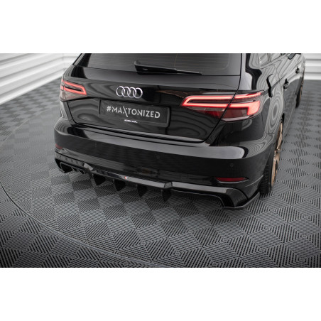 Sottoparaurti posteriore Audi A3 S-Line Sportback 8V Facelift (Version 1x2 scarico) (Cod. M-AU-S3-3F