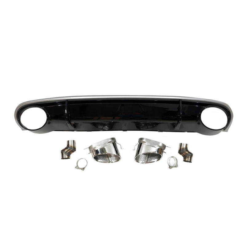 Diffusore Posteriore Audi A4 / A4 Avant B8 08-12 Look RS4 ABS (Cod. E-TCA0202)